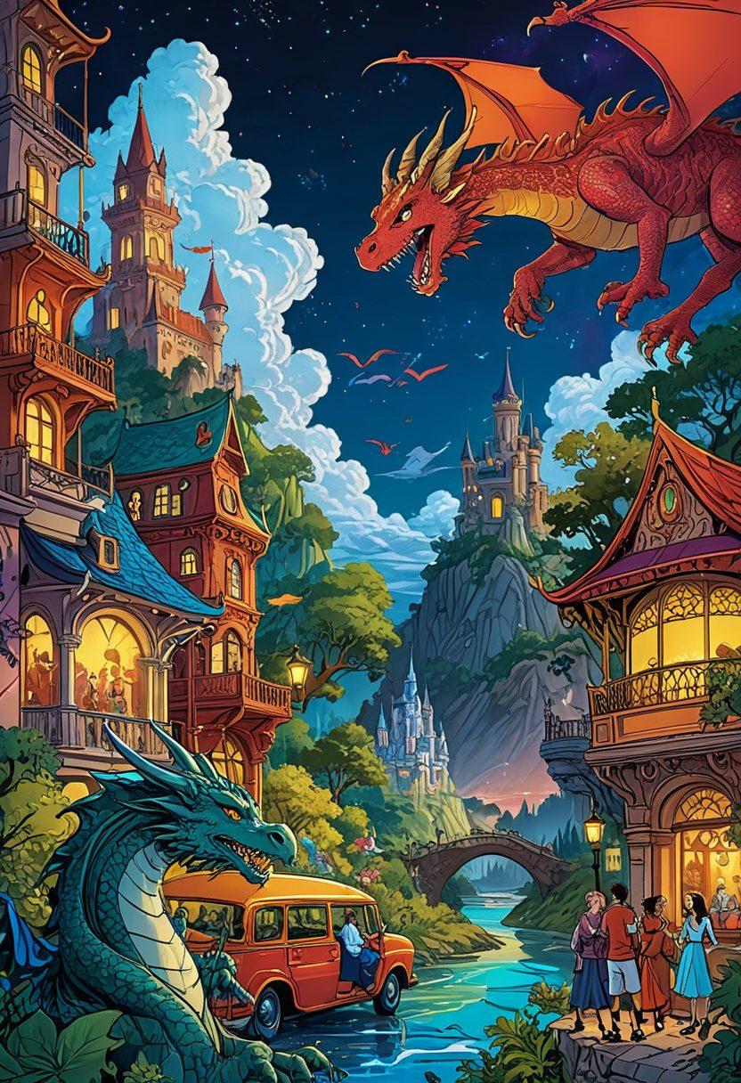 A dynamic illustration showcasing a timeline that transitions from classic animated tales, featuring whimsical characters and colorful backgrounds, to bold, cheeky adult comic scenes with intricate details and mature themes. Include elements like an ink pen and a film reel, representing the evolution of storytelling. The scene should be vibrant and engaging, drawing the viewer in with a mix of nostalgia and modernity. super-realistic. vibrant colors. 3D.